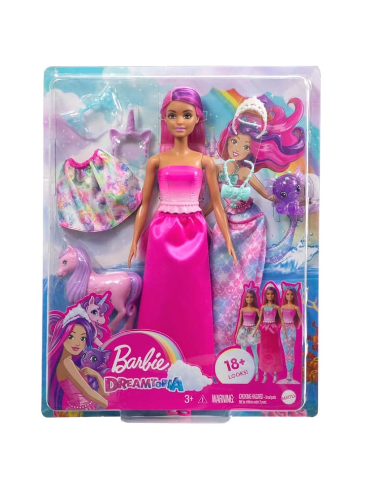 Barbie Dreamtopia 3 in 1 | Barbie Spiel-Set | Puppe & Kleidung | Mattel HLC28 günstig kaufen onesize