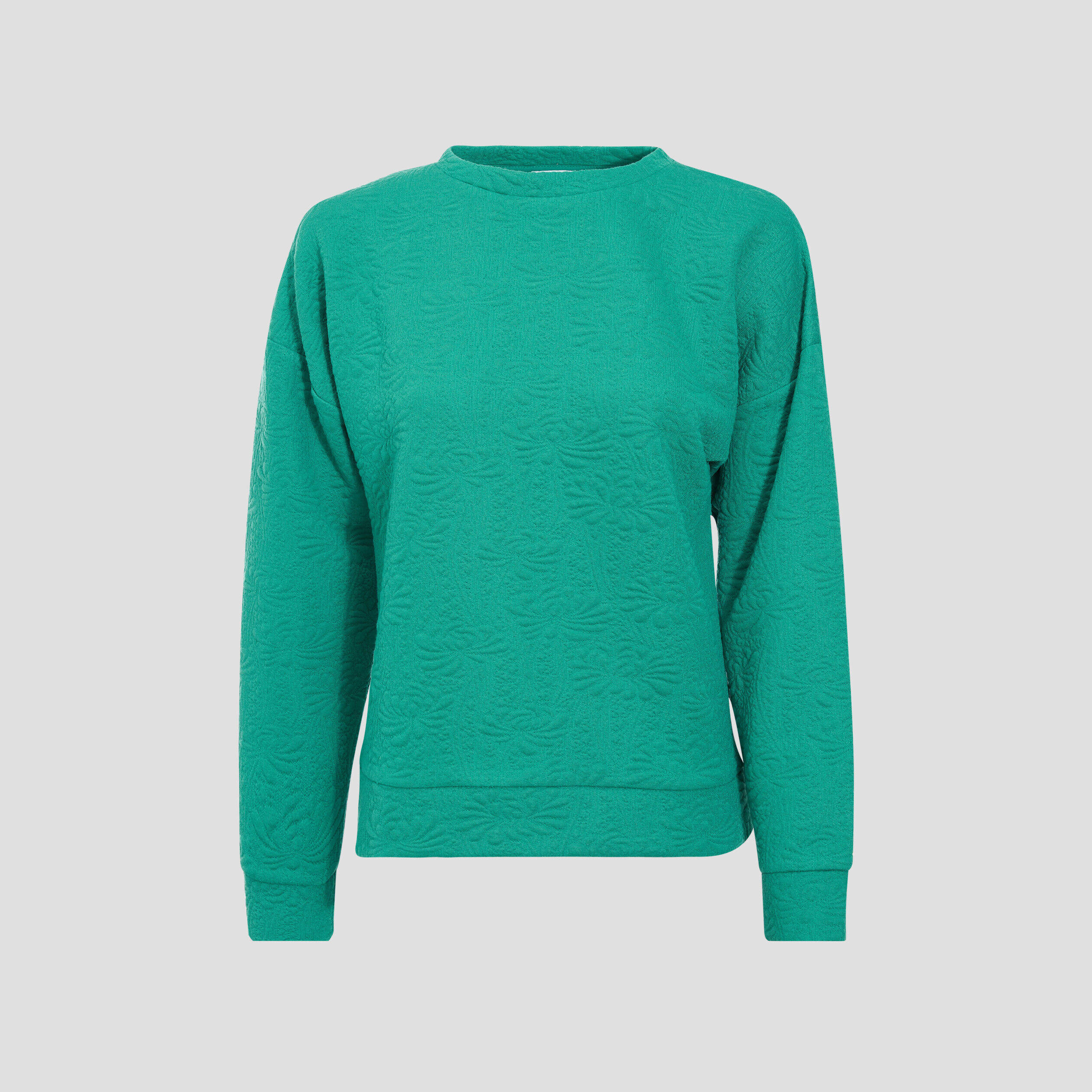 Sweat manches longues vert turquoise femme | Cache Cache