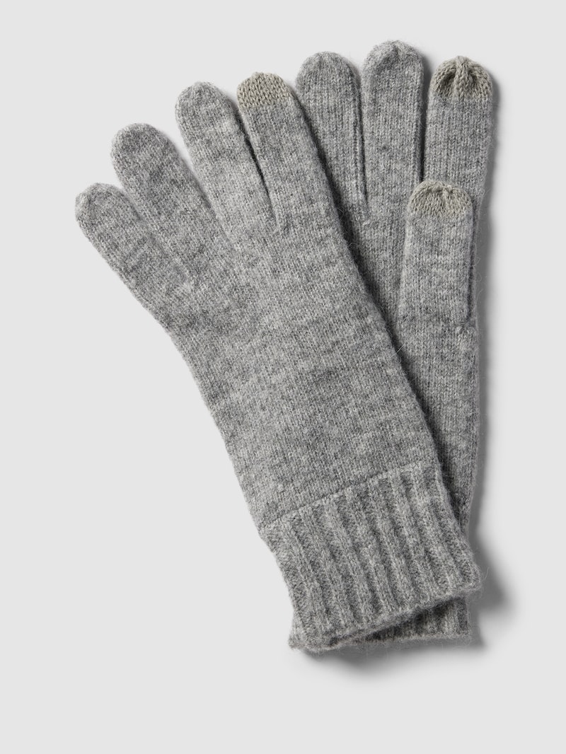 Handschuhe mit Label-Detail in dunkelgrau