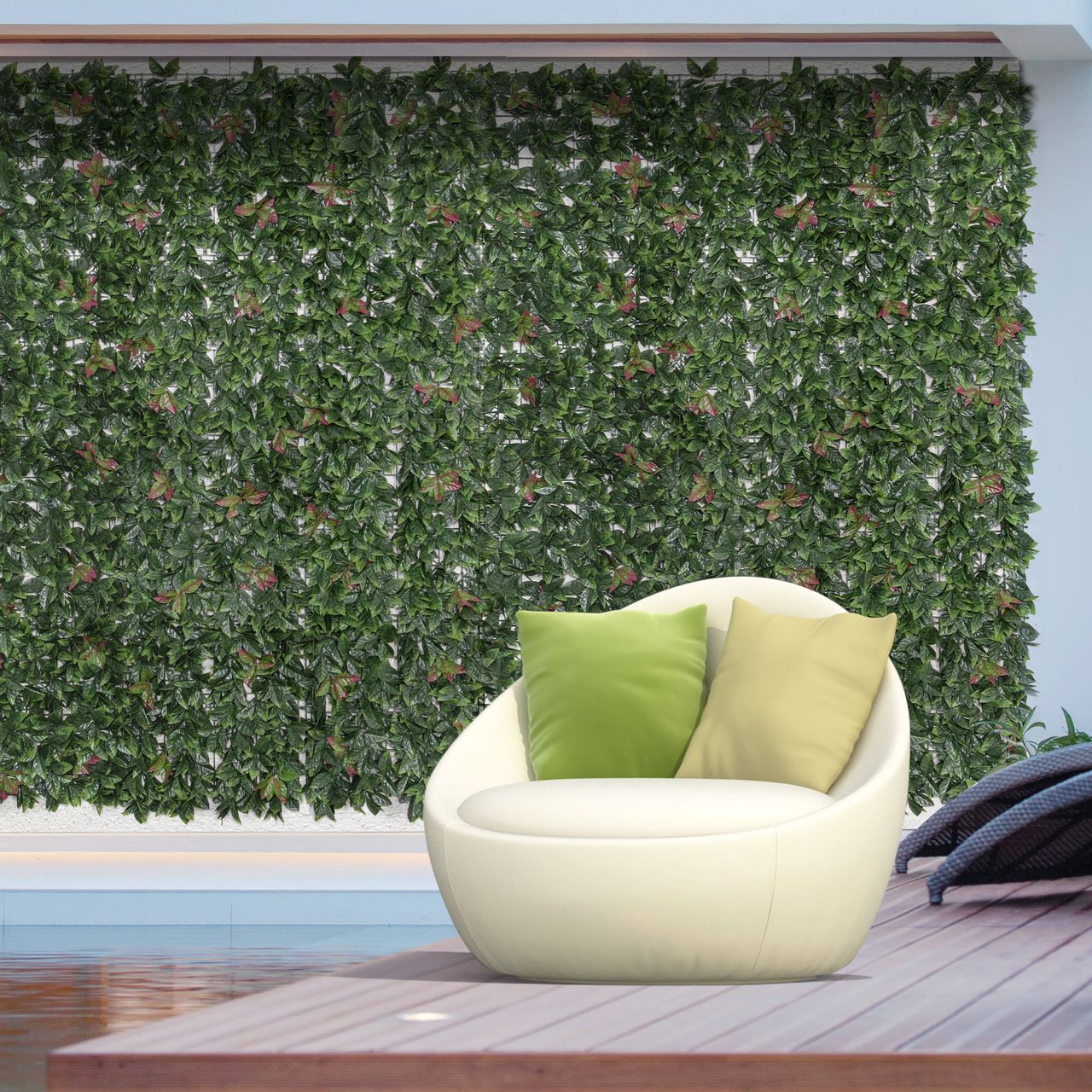 Outsunny 12 Stück künstliches Pflanzenwand Hecke 50x50