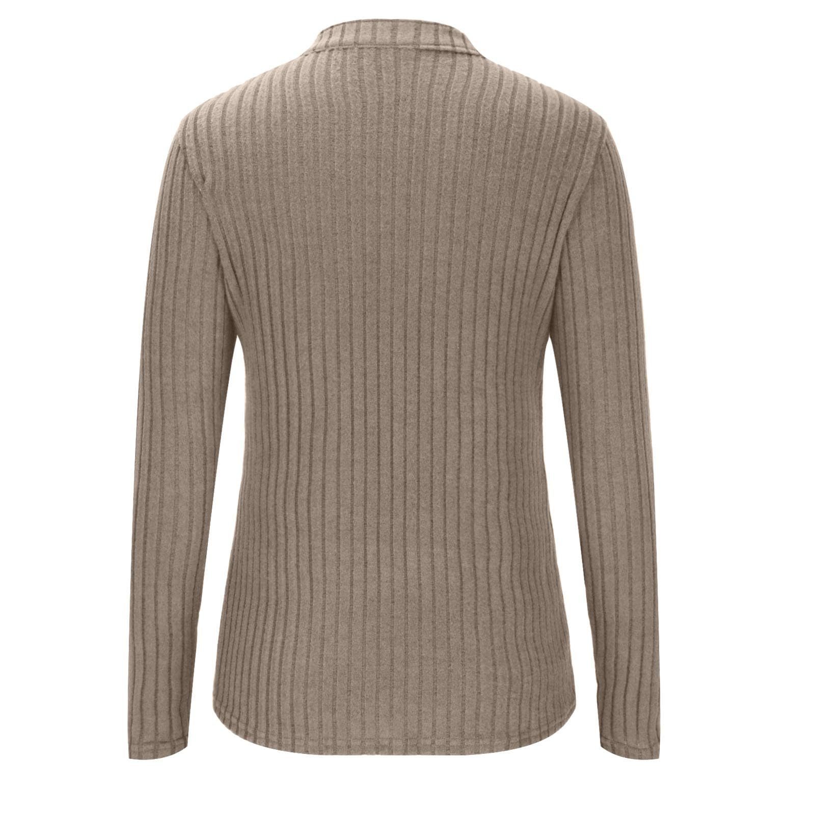 Ronner UG Strickpullover Herbst/Winter Damen-Langarm-T-Shirt mit lockerem V-Ausschnitt (1-tlg)
