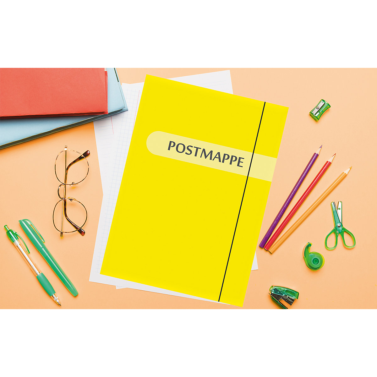 Sammelmappe/Postmappe, DIN A4, mit Gummizug