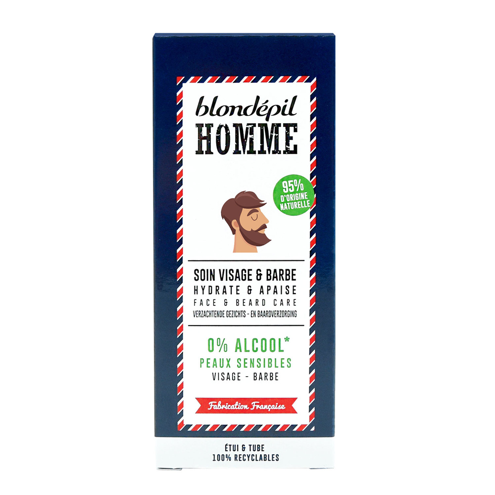 blondepil SOIN APAISANT - Visage & Barbe - 95% Naturel Soin visage & barbe
