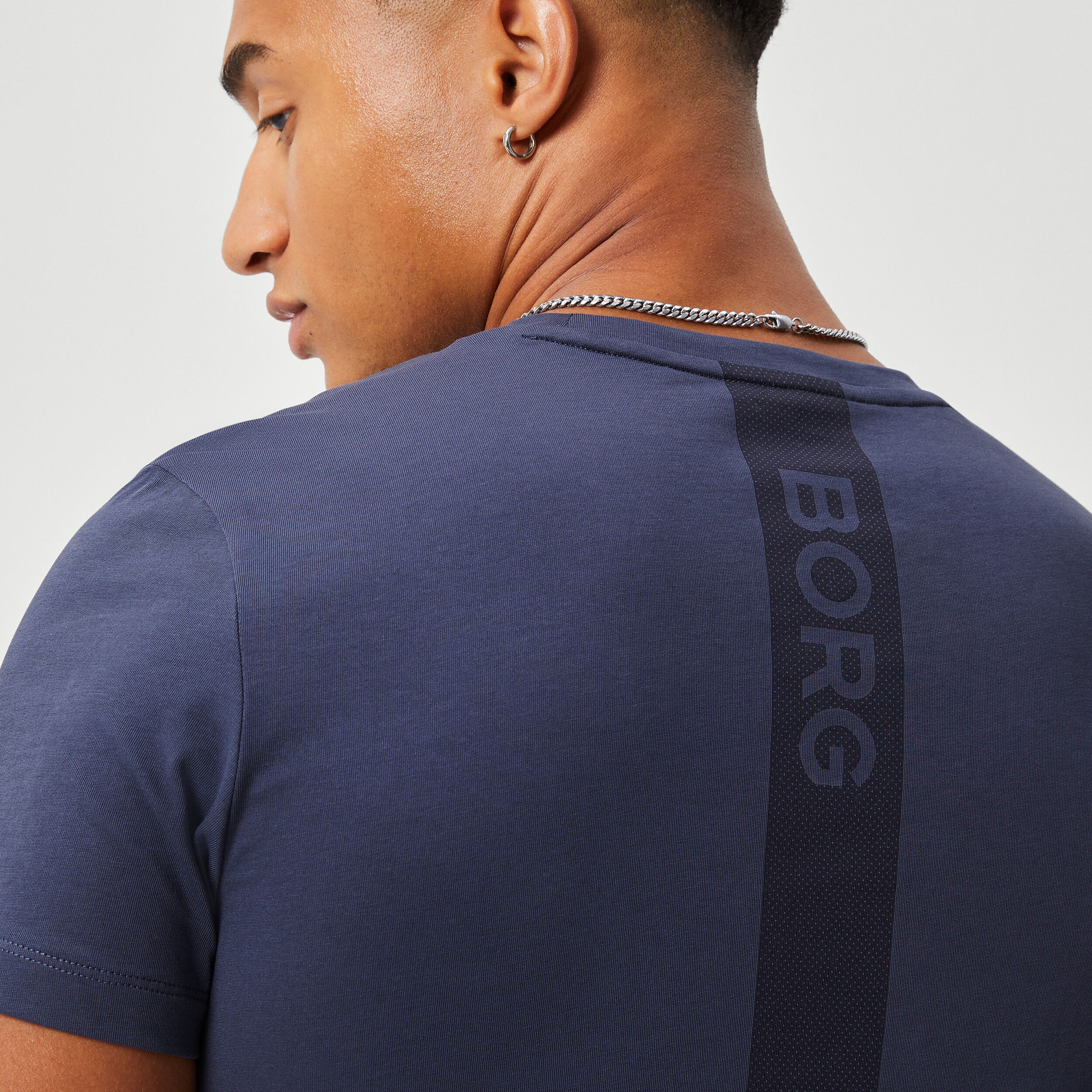 Stripe T-Shirt Herren - Blaugrau
