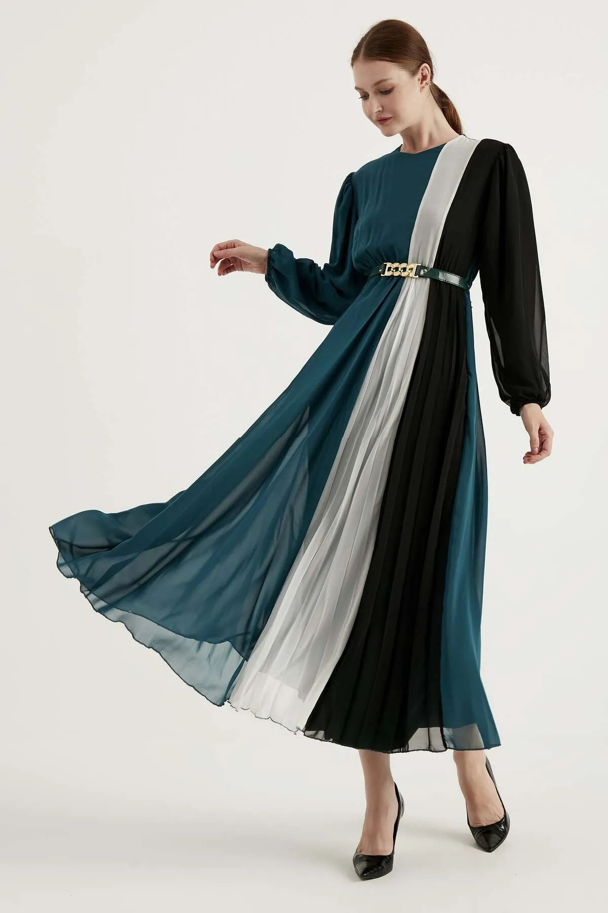 Herita  Kleid - Grün - A-Linie