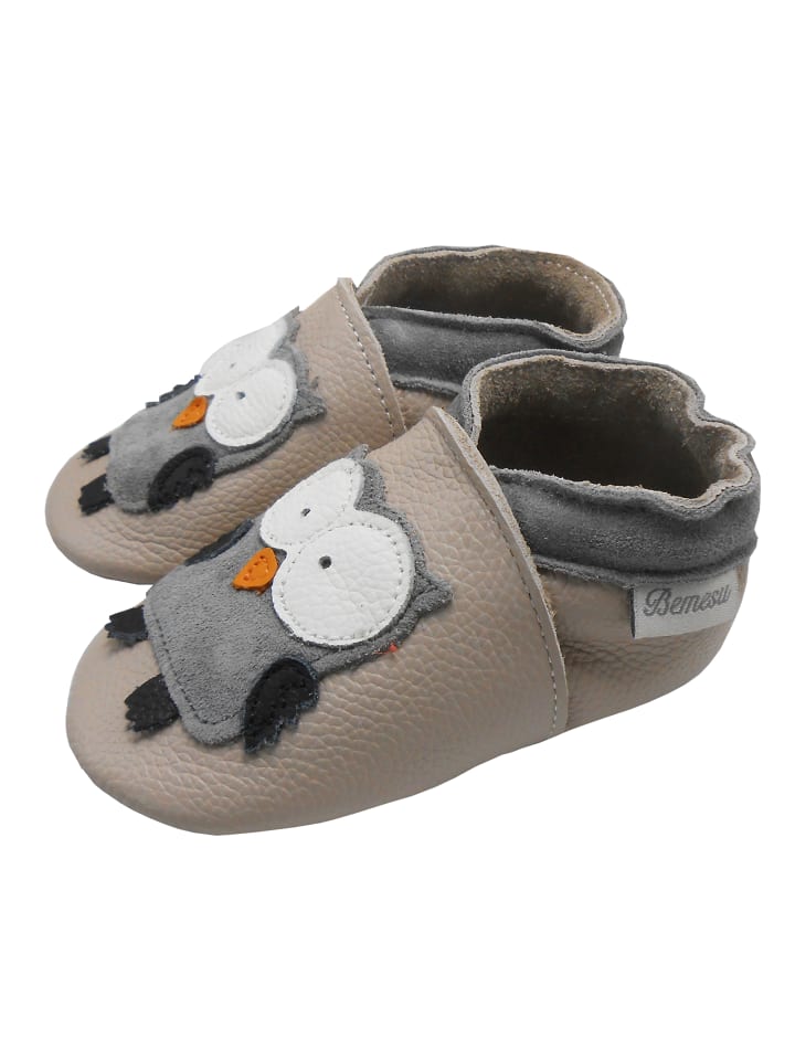 Yalion Leder-Krabbelschuhe 