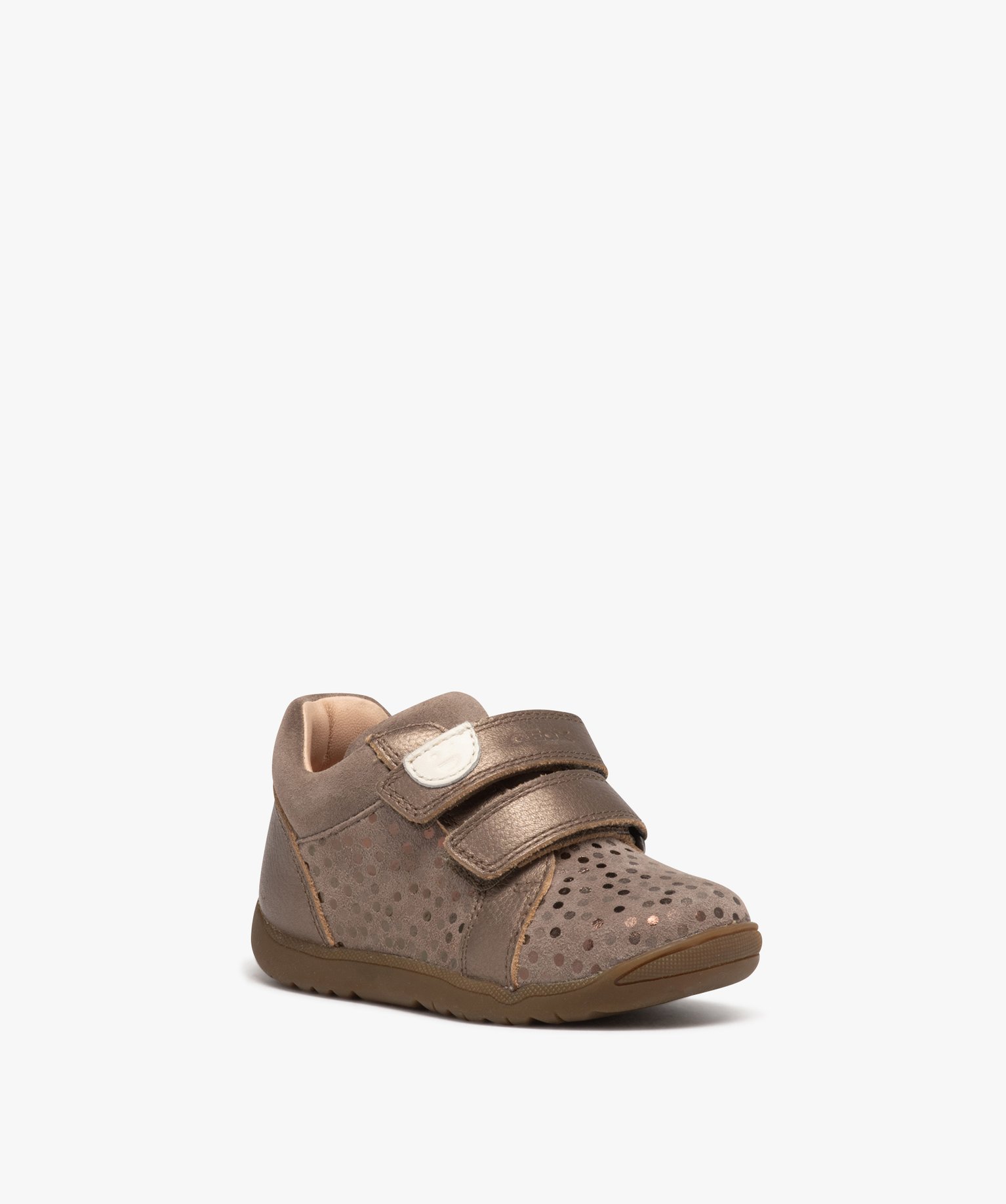 Chaussures premiers pas bébé fille à motif brillant - Geox beige | GEMO