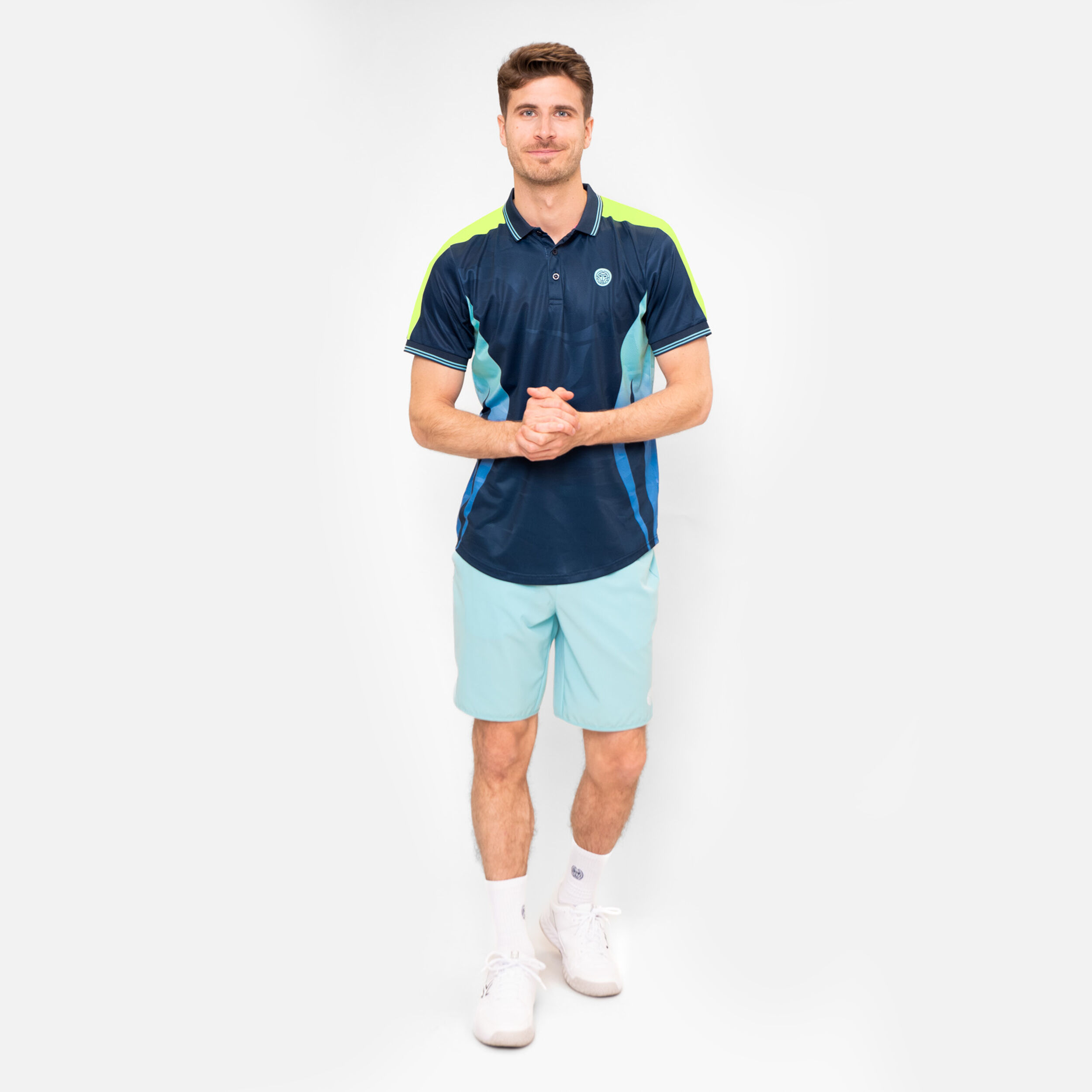 Grafic Illumination Polo Herren - Blau