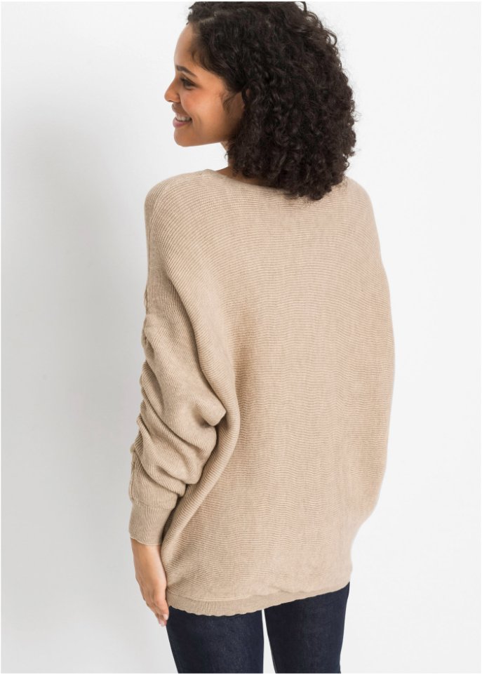 Pullover mit gerafften Ärmeln