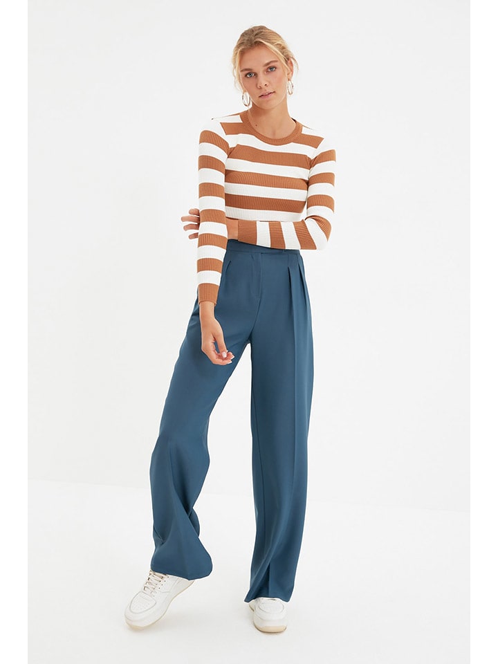 trendyol Marlenehose in Blau günstig kaufen