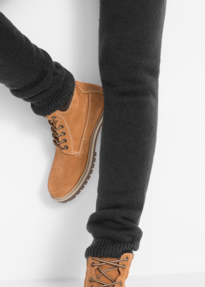 Gerippte Thermo-Leggings mit Rippbund