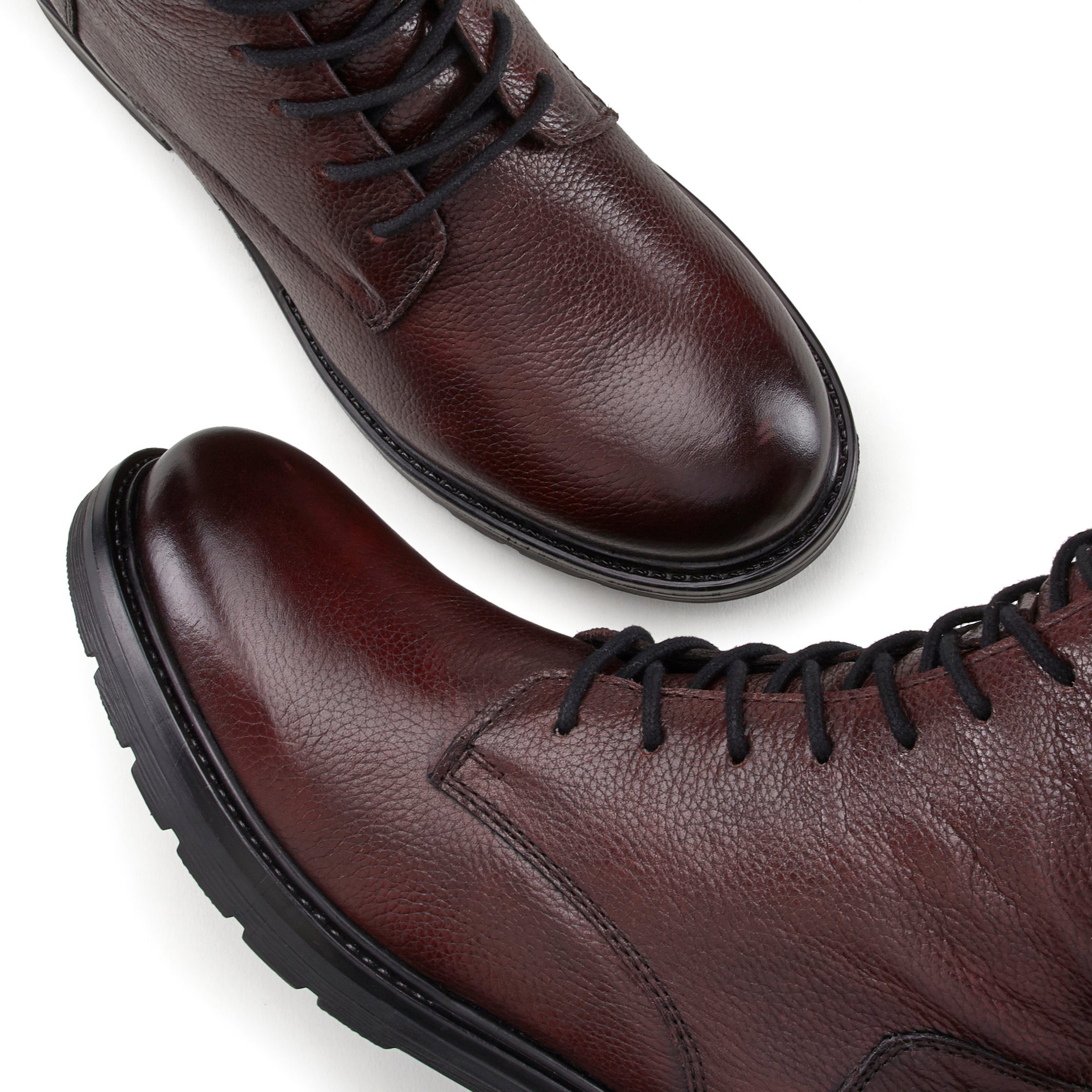 LASCANA Schnürboots Reißverschlusstiefel, Bikerboots aus Leder mit kleinen Nieten