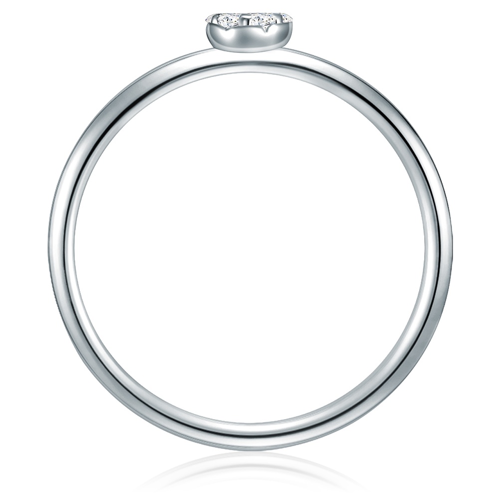 Trilani Bague en argent Argent sterling Oxyde de zirconium (CZ) en Argent Bague