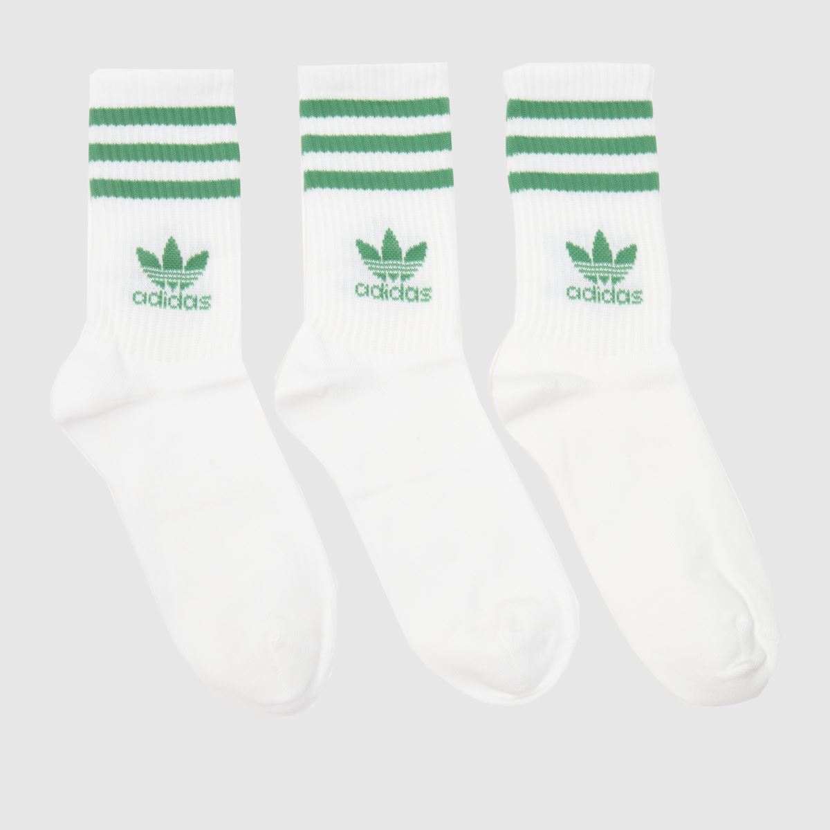adidas fehér és zöld gyerek eredeti crew zokni 3 db-os csomag