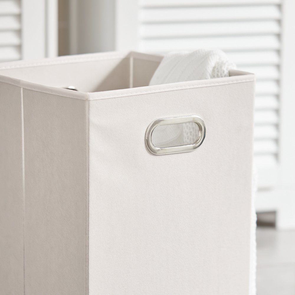 SoBuy Wäscheschrank BZR73 mit ausklappbarem Wäschesäcken Wäschesammler Wäschetruhe Badschrank