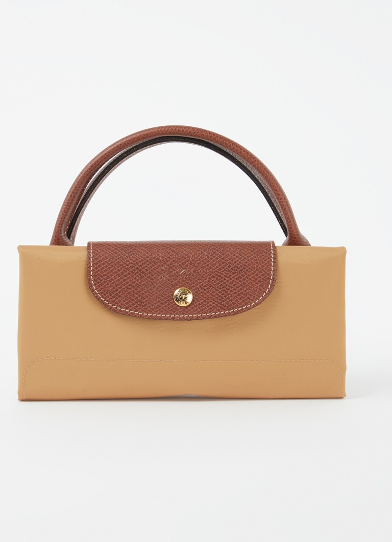 Geantă de voiaj Longchamp Le Pliage Original, mărimea S, cu detalii din piele.