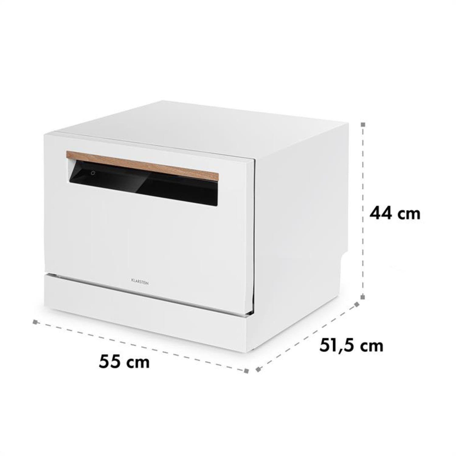 Klarstein Standgeschirrspüler Lagoona Geschirrspülmaschine 1380W 6,5L 6 Gedecke Touch, 10034631, 0 l