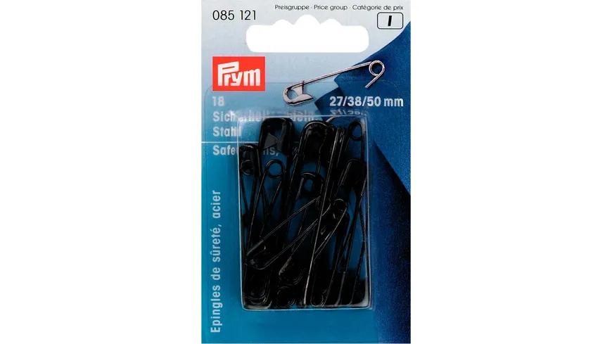Prym Sicherheitsnadeln ST 27/38/50 mm schwarz