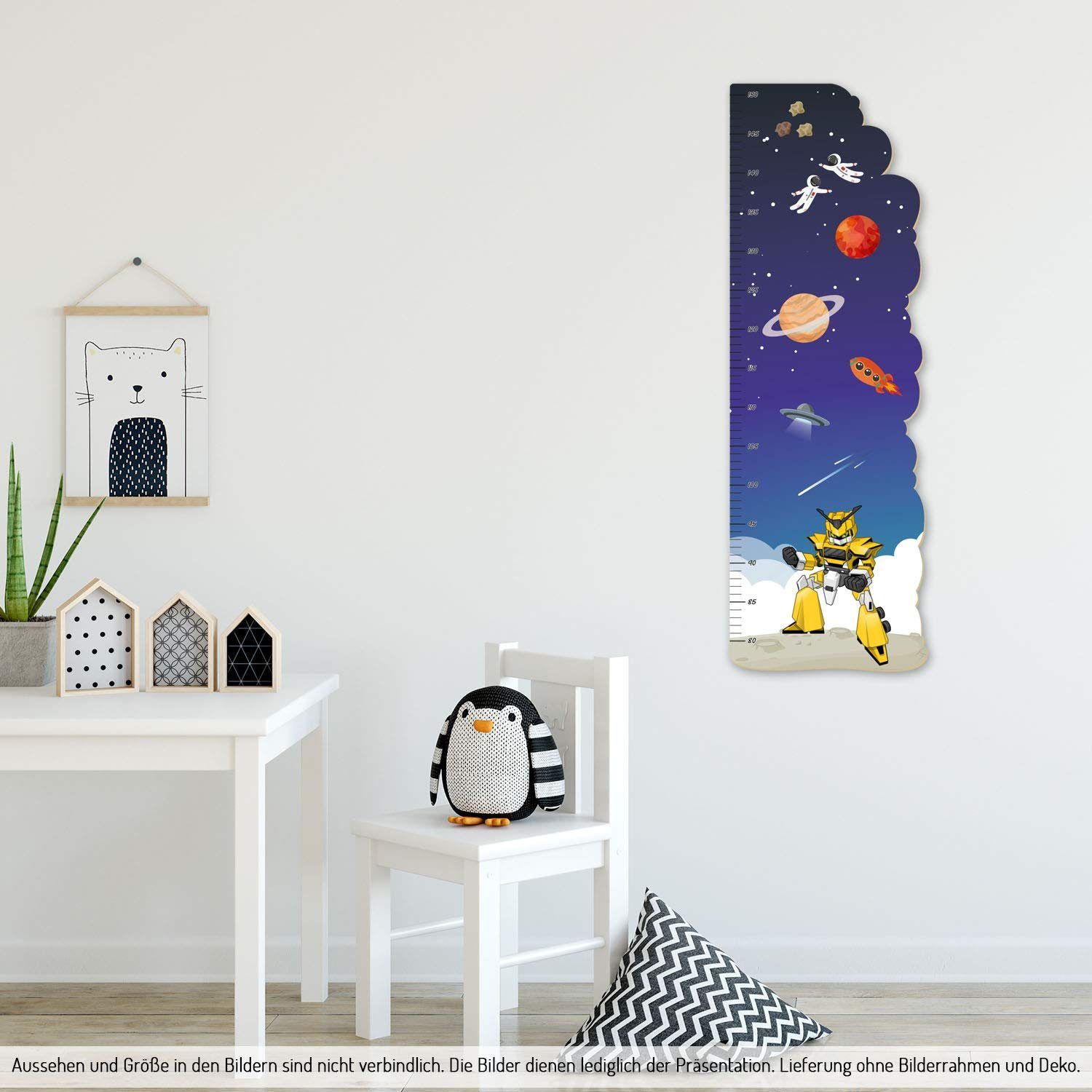 Kreative Feder Messlatte „Transformer“ für Kinder, Messlatte fürs Kinderzimmer im Norwegian Style; Messbereich 80–150 cm
