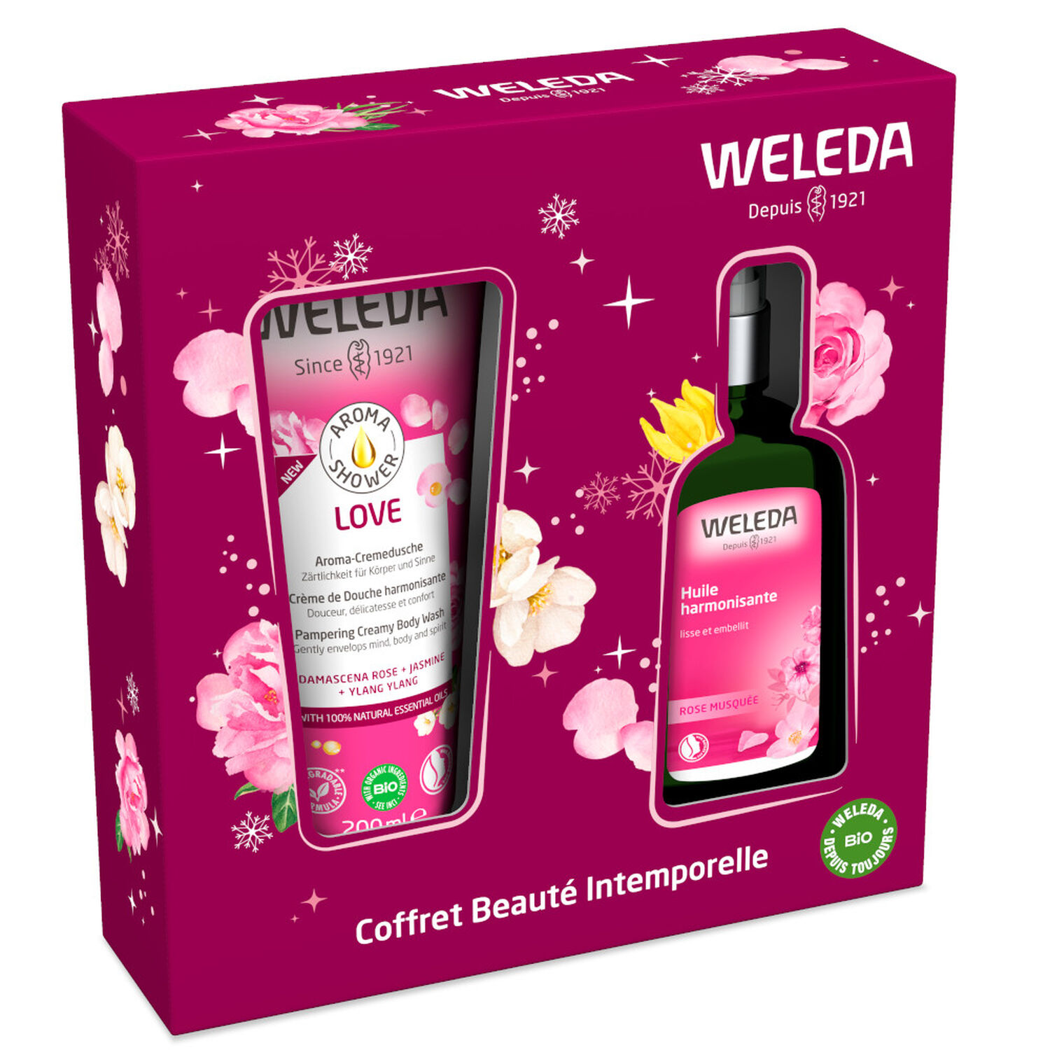 Weleda Beauté Intemporelle Coffret Crème de Douche 200 ml + Huile 100 ml