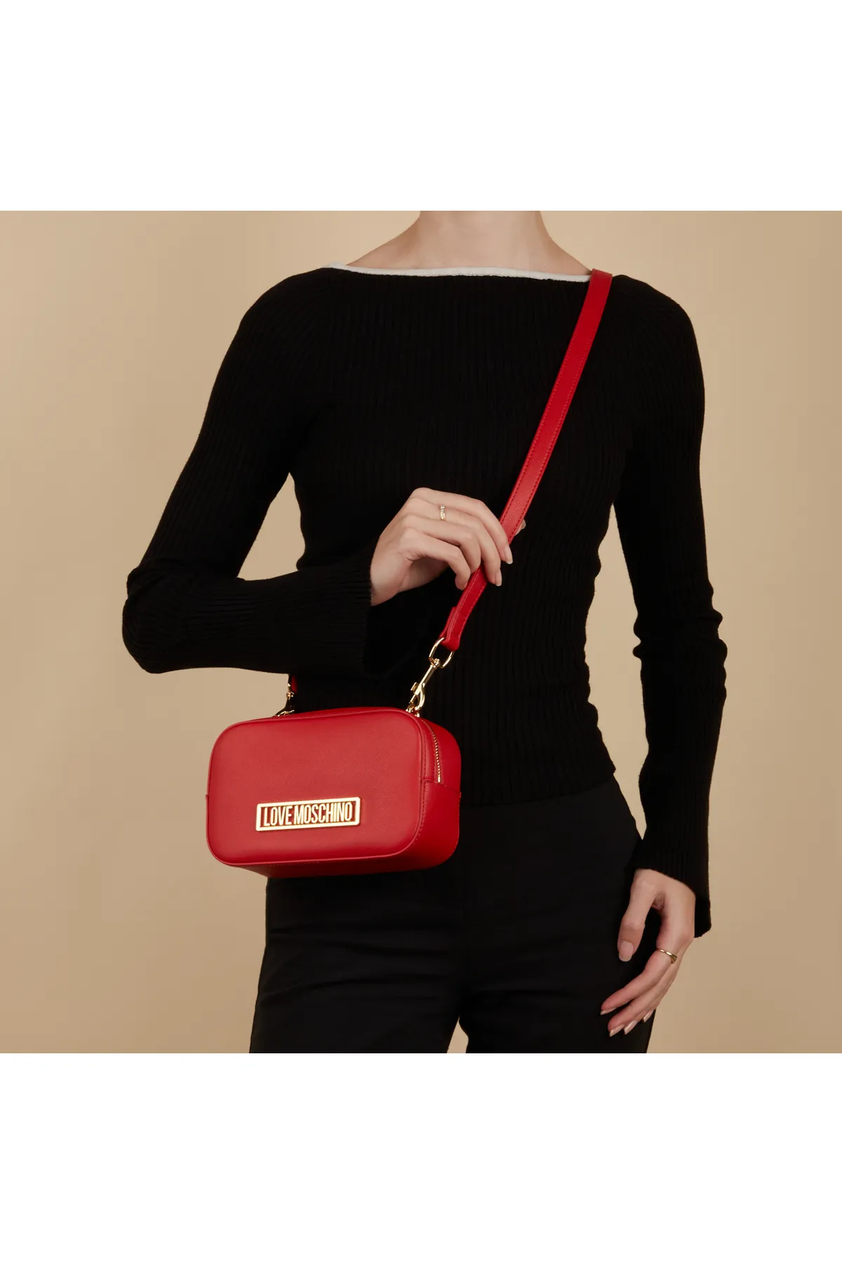 1'ASLAN  Love Moschino Natural Damen Umhängetasche Rot Jc4148pp1il1250a