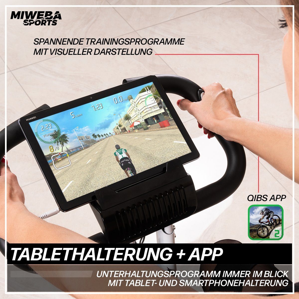 Miweba Sports Heimtrainer Profi Fitnessbike X-Bike 