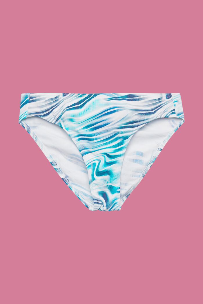 Klassische Bikinihose mit Wellenprint