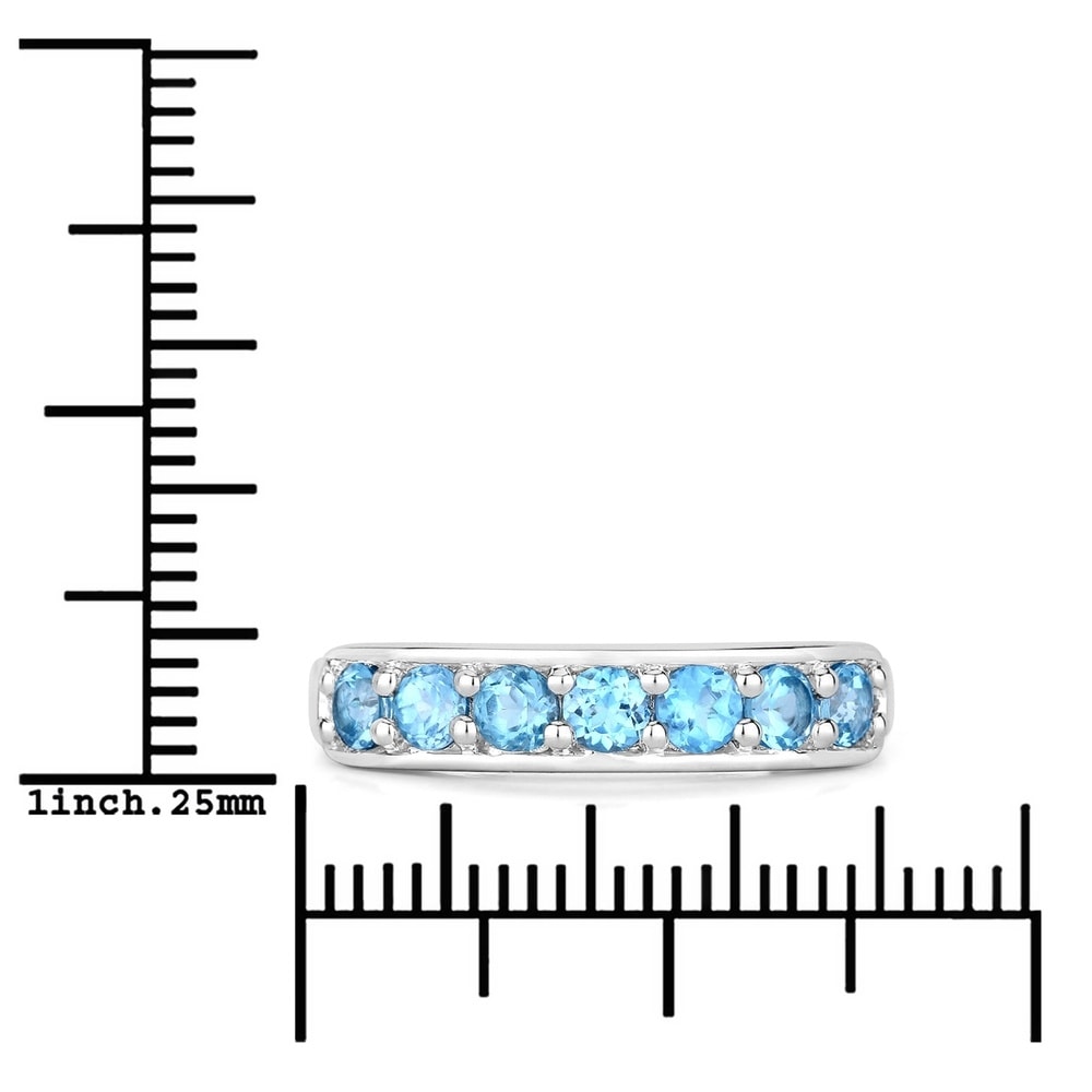Rafaela Donata Bague Argent sterling Topaz bleu en Argent Bague