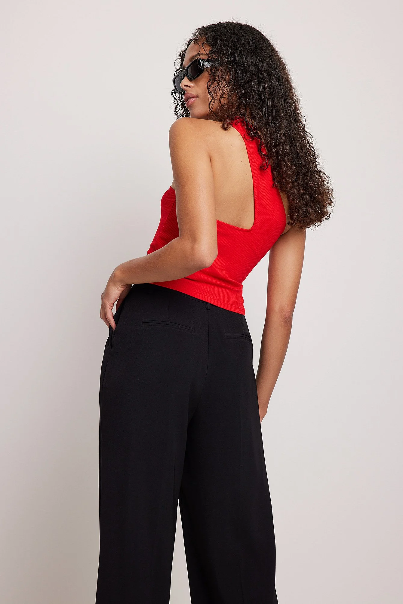 Geripptes Cut-Out Singlet