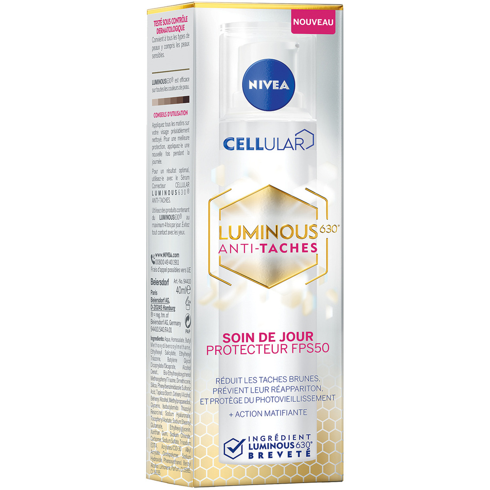 nivea CELLULAR LUMINOUS 630 - Soin de Jour Protecteur Anti-tâches FPS50 Soin visage anti-tâches brunes
