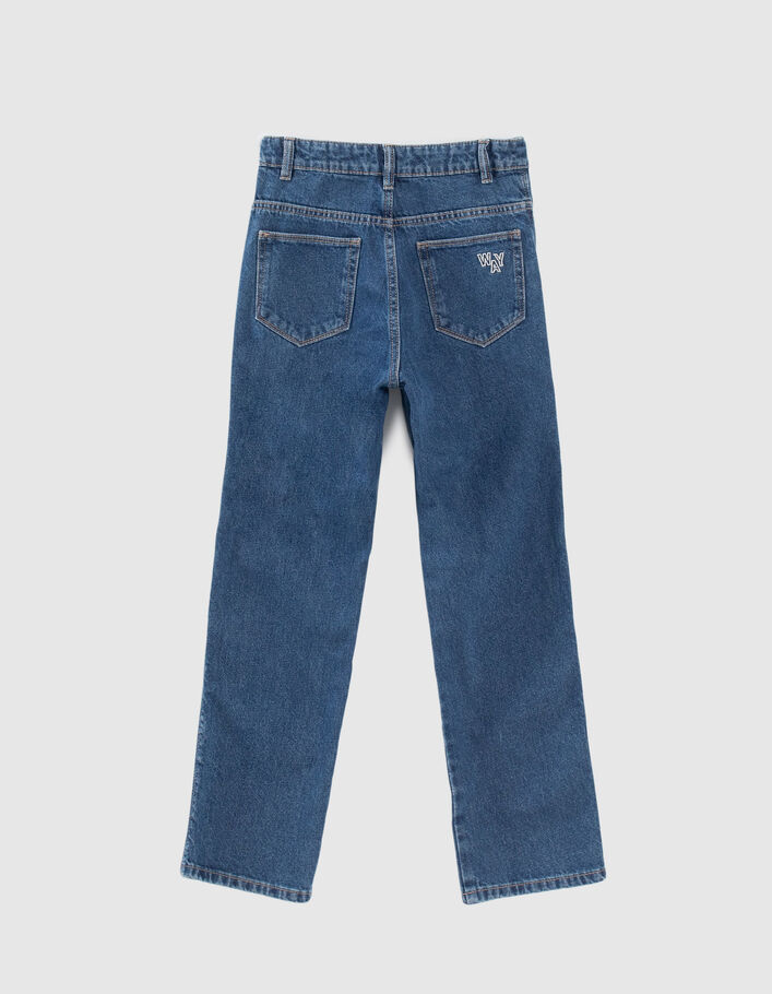 Jean STRAIGHT bleu coton bio fille
