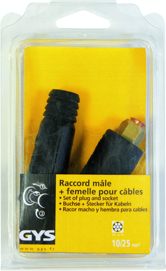 Gys 5193045507 Set conector cablu mascul-femelă 10 până la 25 mm² 200 A