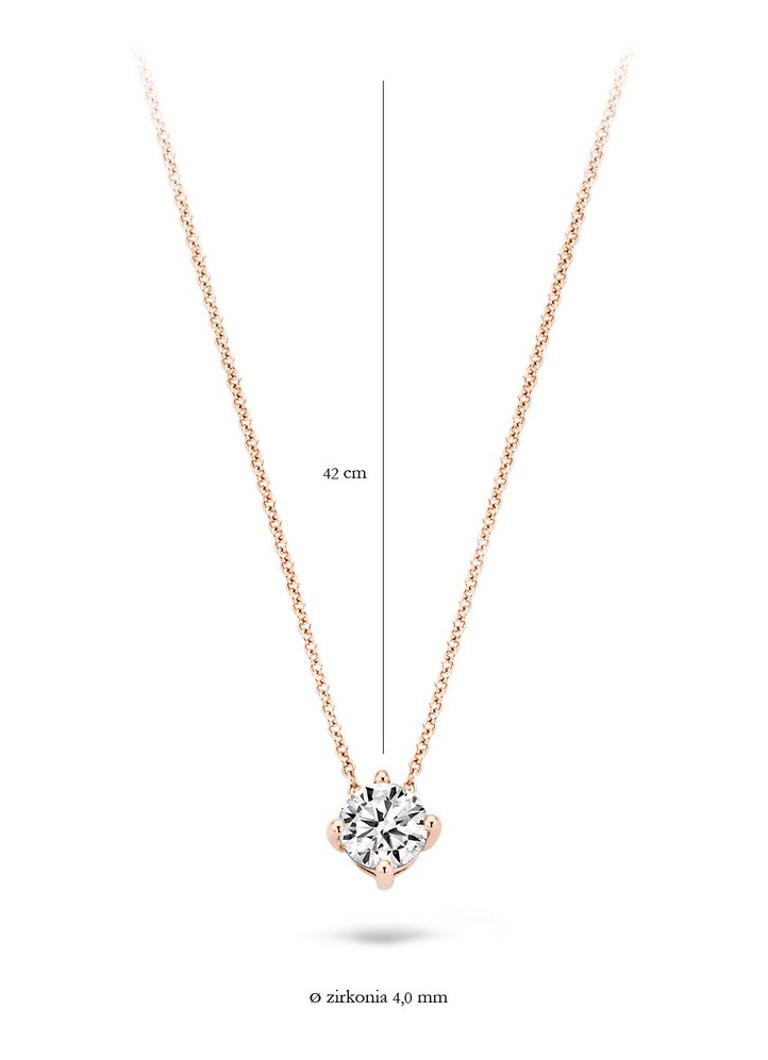 Collana Blush in oro rosa 14 carati con zirconi cubici 3057RZI