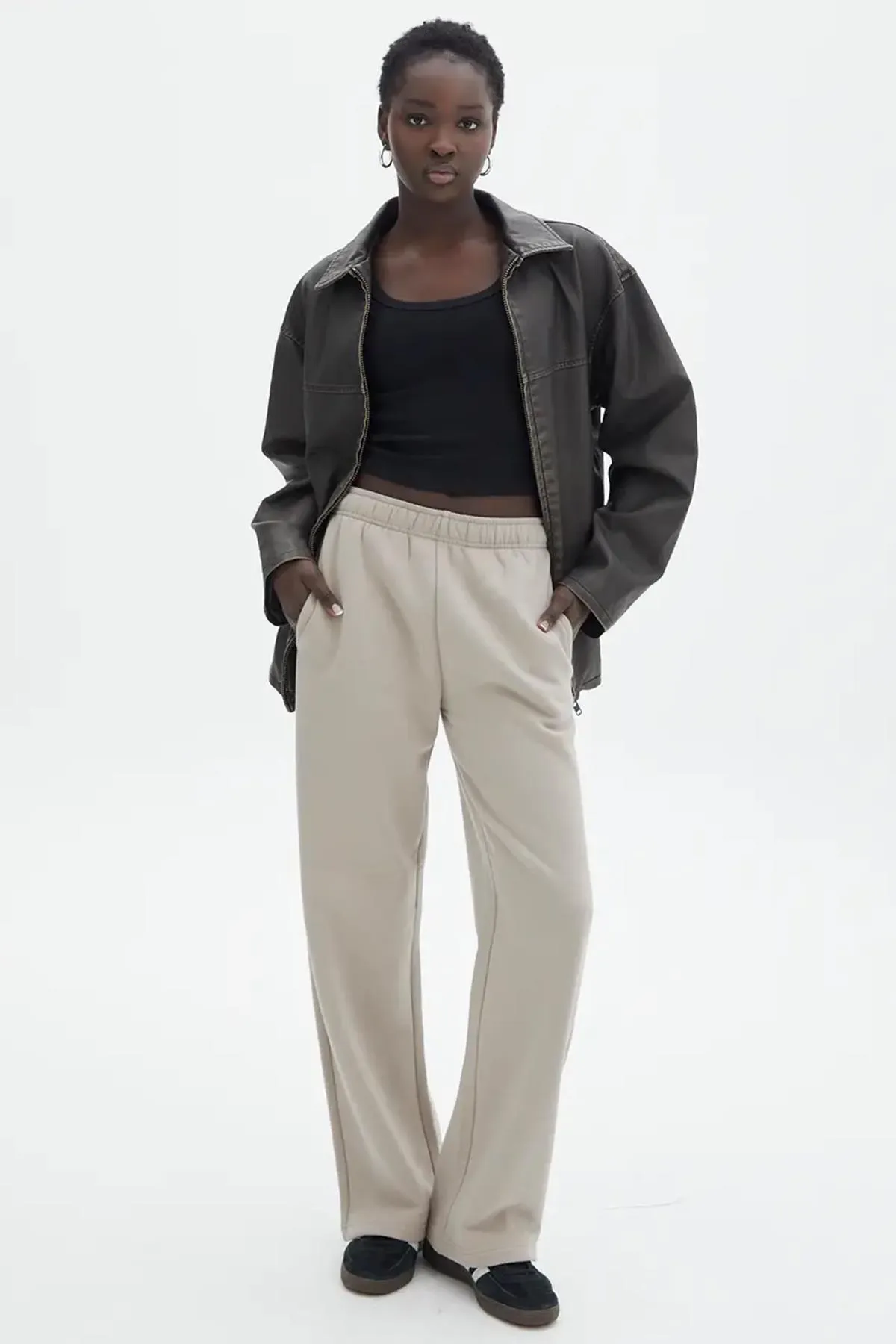 Madmext  Jogginghose - Beige - Straight