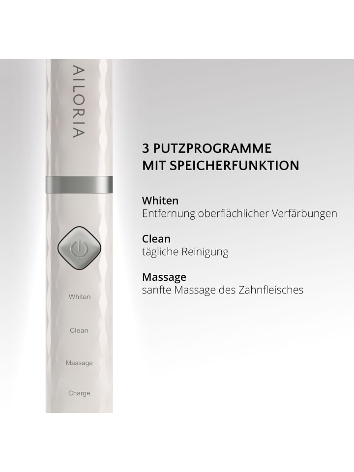 Ailoria FLASH TRAVEL USB-Schallzahnbürste in weiß günstig kaufen onesize