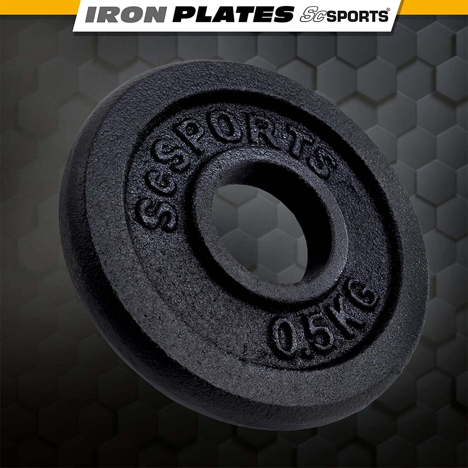 ScSPORTS® Hantelscheiben Set 2 kg Ø 30mm Gusseisen Gewichtsscheiben Gewichte, (10002953-tlg)