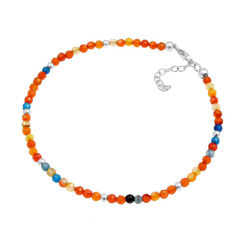 Nenalina Nenalina Bracelet de Cheville de cheville  en agate colorée et perles en argent P Bijoux