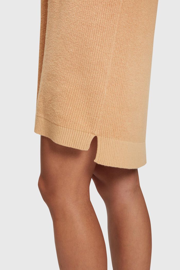 Rollkragen-Strickkleid mit Kaschmiranteil