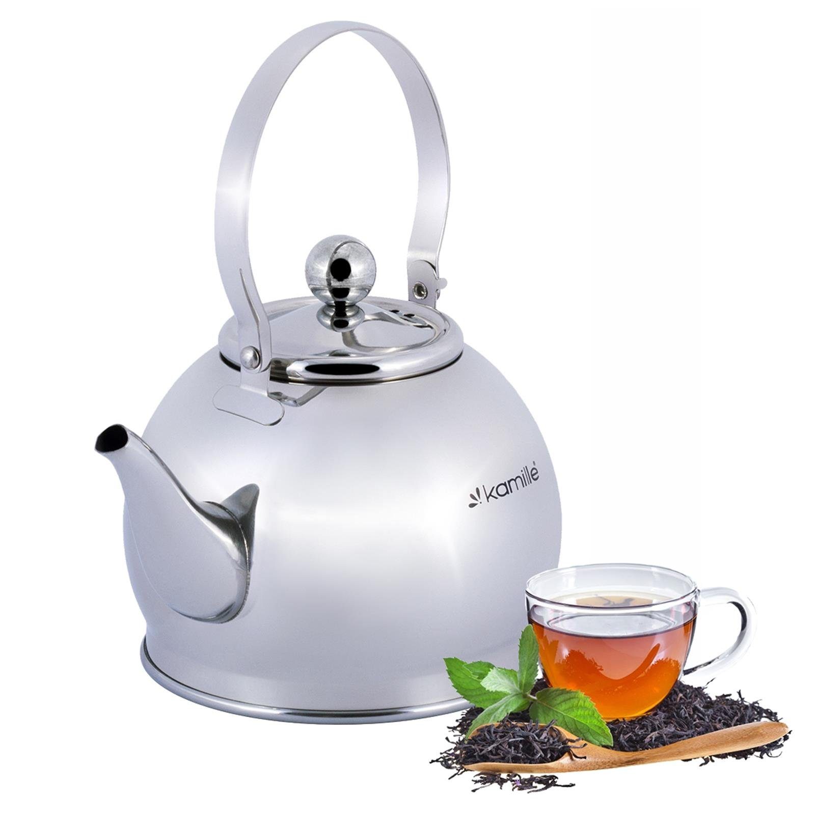 4BIG.fun Espressokocher 1 L Teekanne Teesiebeinsatz Teewarmer Teebereiter