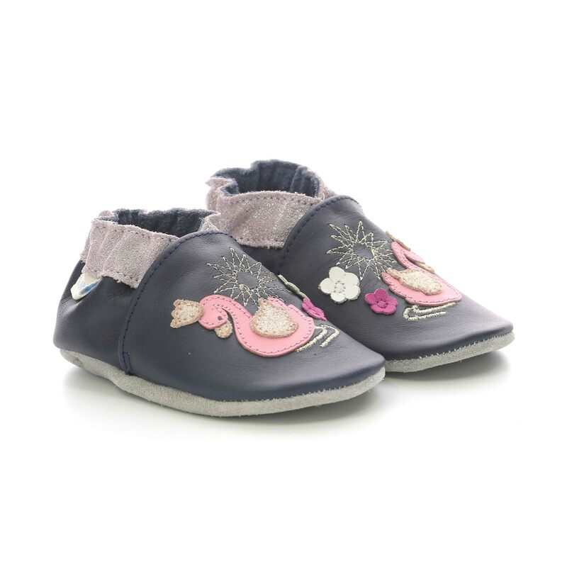 Chaussons cuir So Shiny Swan