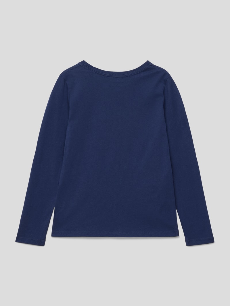 Longsleeve mit Motiv-Print in marineblau