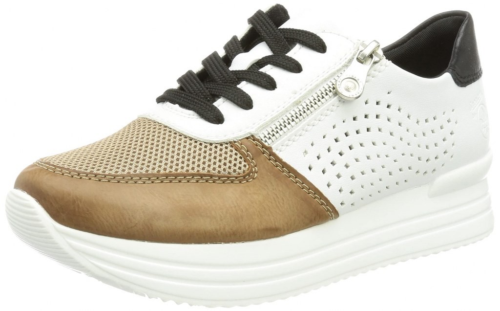 RIEKER Freizeit Schnürer taupe FSK Damen Halbschuhe
