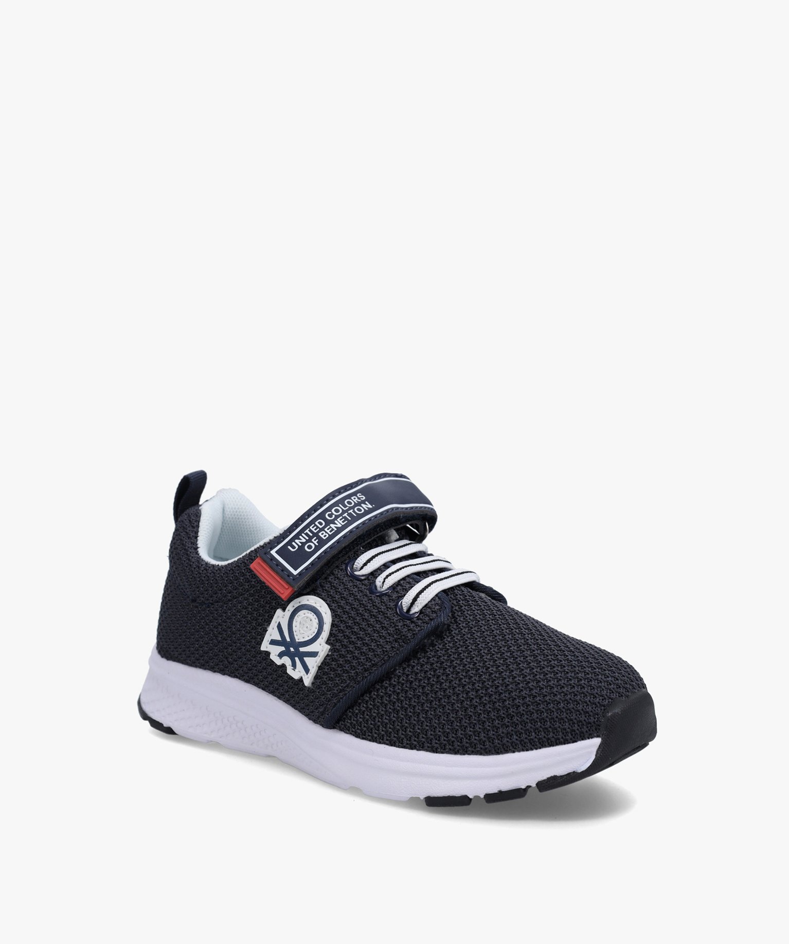 Baskets Garçon running dessus maille unie - Benetton marine | GEMO