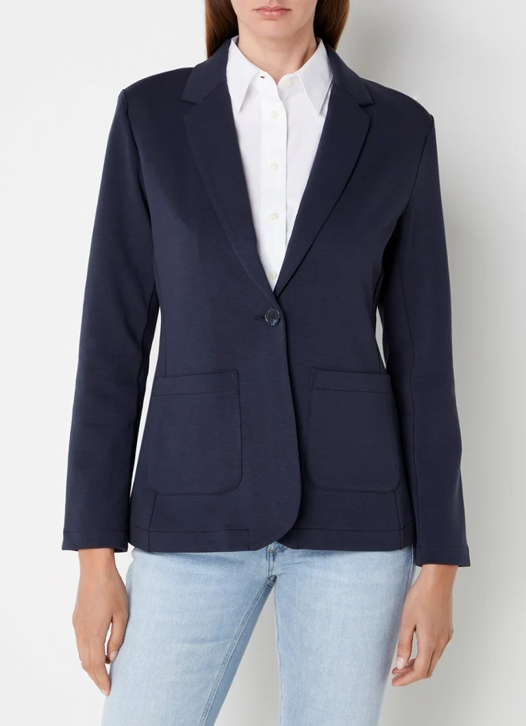 Marc O'Polo Blazer in organic cotton blend with shoulder pads and stretch