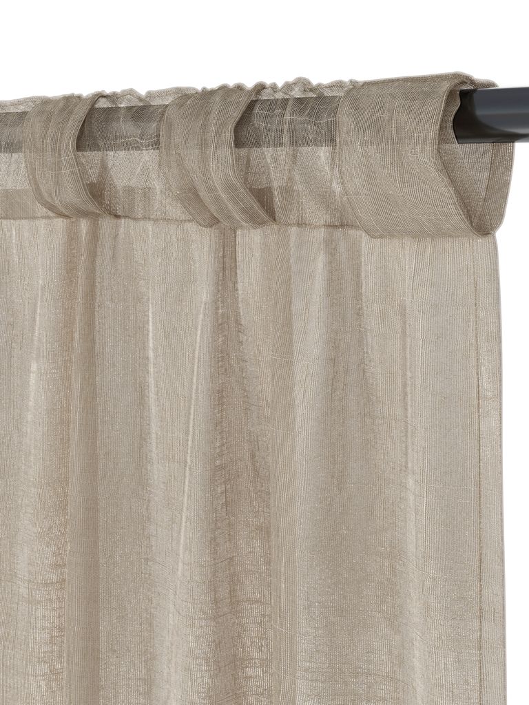 Cortina AGA 1x140x300cm linho cáqui