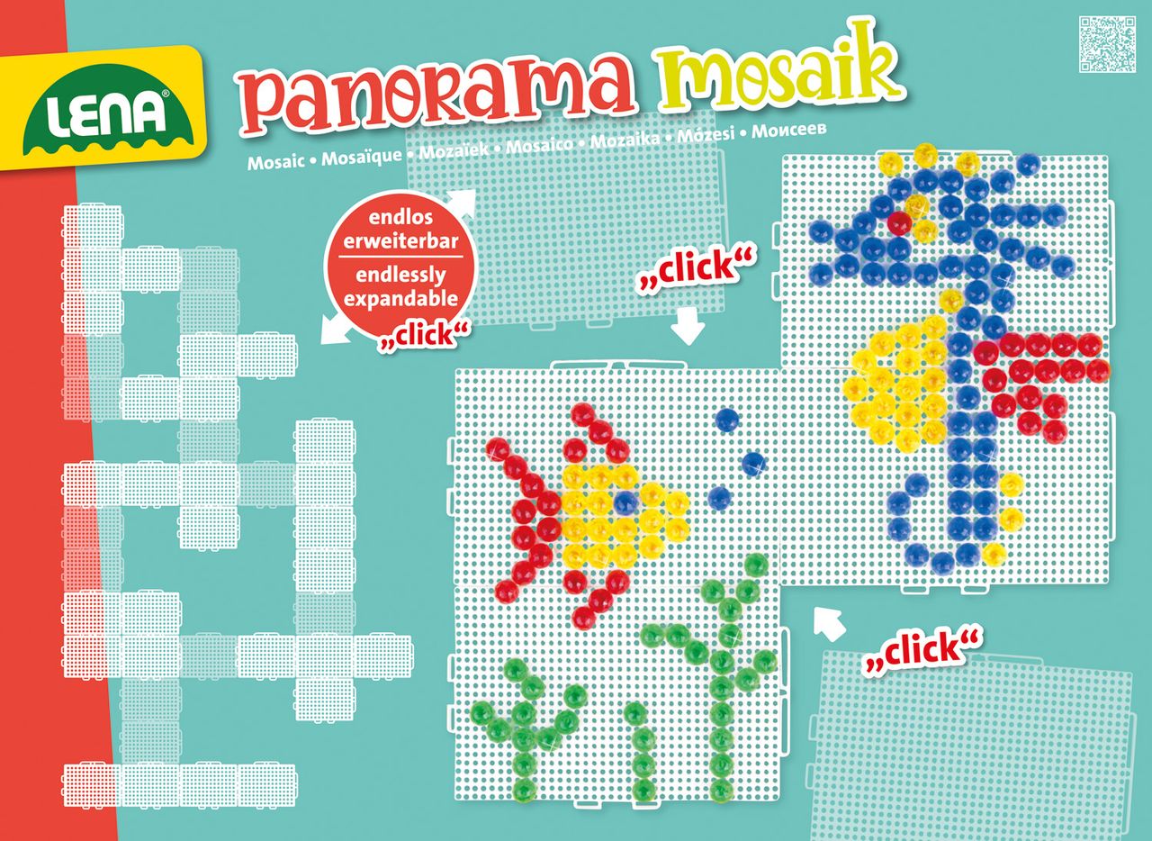 LENA Mosaik Set Panoramabild XL transparent 15 mm, Faltschachtel