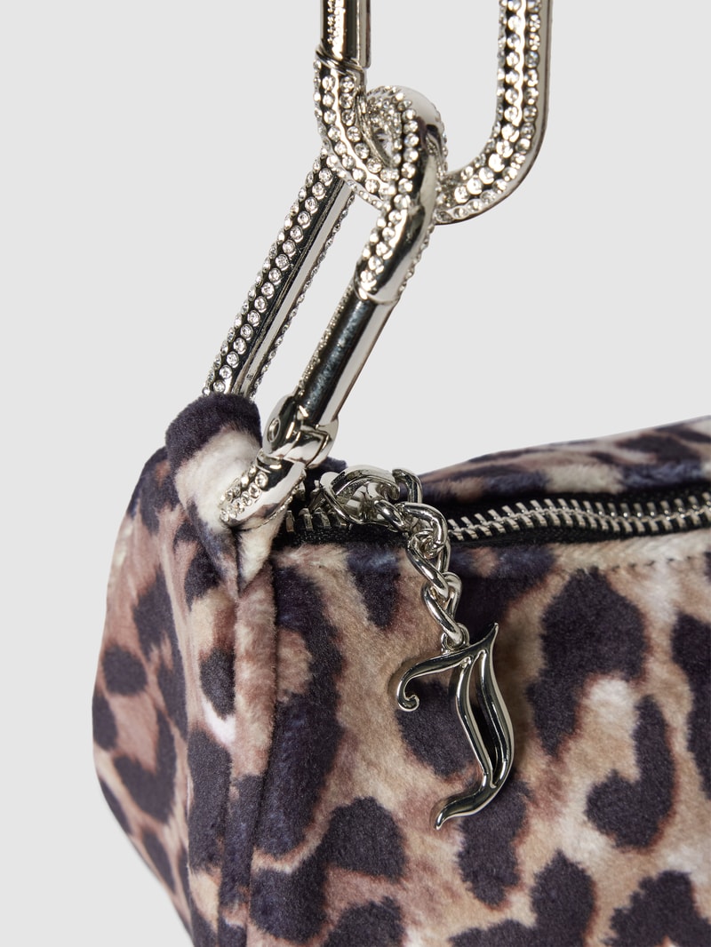 Handtasche mit Label-Applikation Modell 'BLOSSOM' in beige
