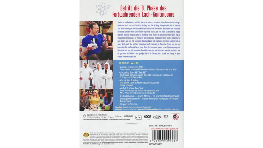 The Big Bang Theory - Staffel 8  [3 DVDs]