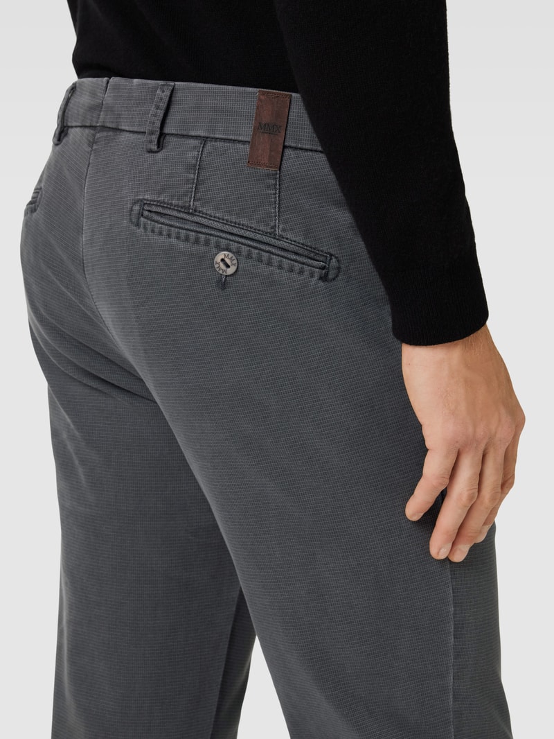 Stoffhose mit Knopfverschluss in anthrazit