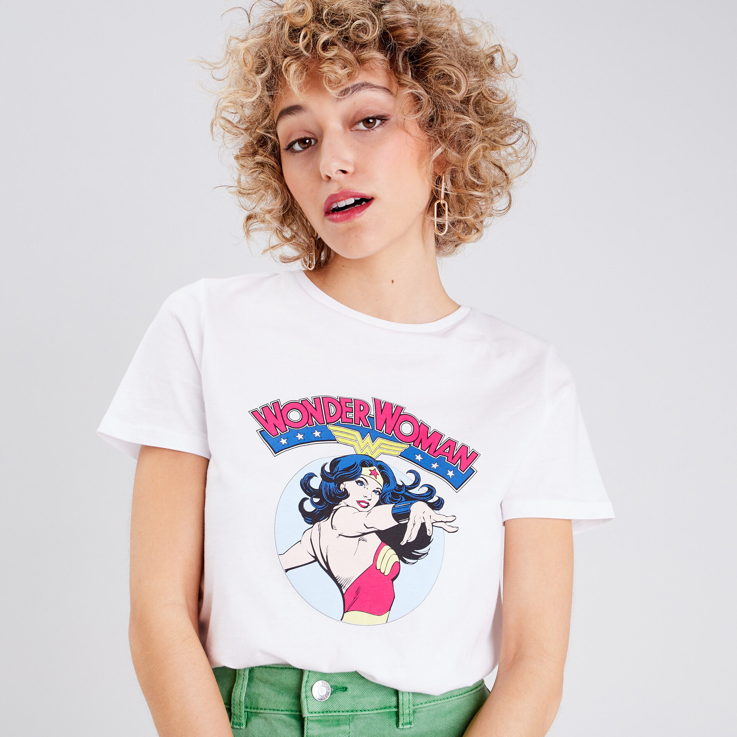 T-shirt Wonder Woman ecru femme | Cache Cache